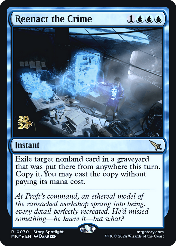 Reenact the Crime [Murders at Karlov Manor Prerelease Promos] Magic: The Gathering