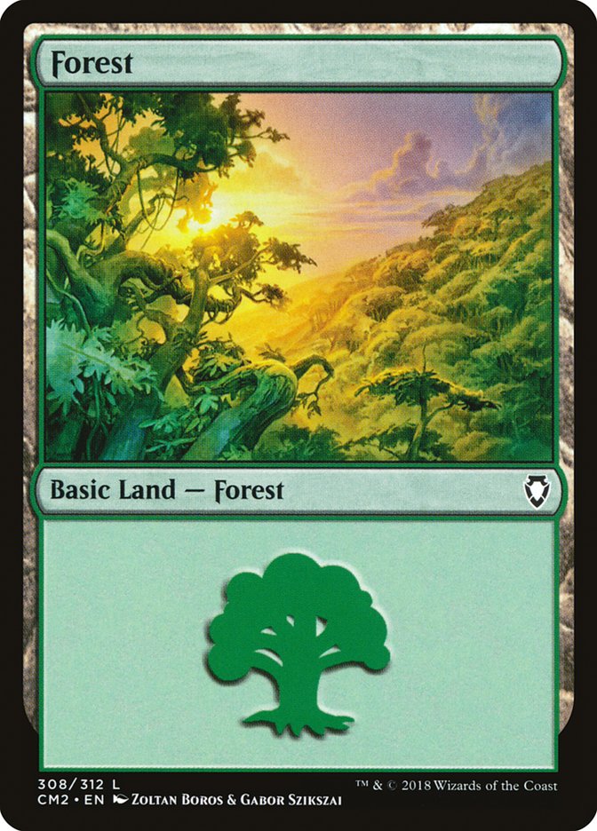 Forest (308) [Commander Anthology Volume II] Magic: The Gathering
