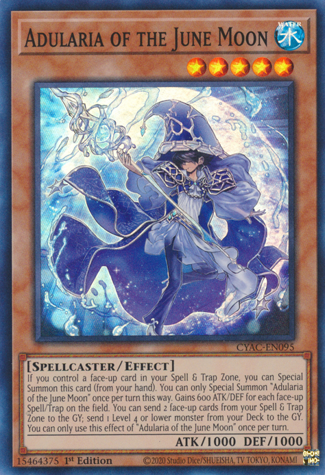 Adularia of the June Moon [CYAC-EN095] Super Rare - Yugioh Cards For Your TCG Needs!