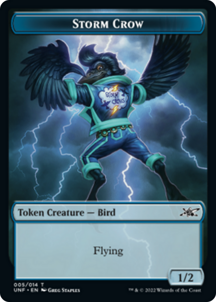 Squirrel // Storm Crow Double-Sided Token [Unfinity Tokens] Magic: The Gathering