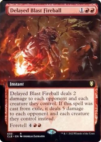 Delayed Blast Fireball (Extended Art) [Commander Legends: Battle for Baldur's Gate] Magic: The Gathering