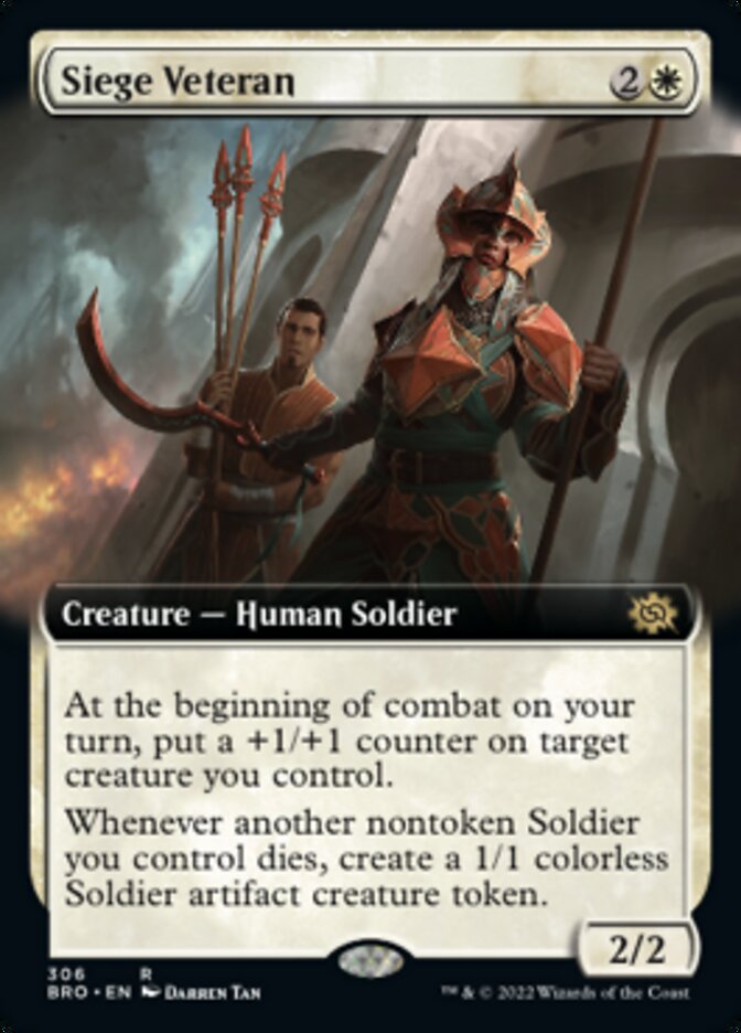 Siege Veteran (Extended Art) [The Brothers' War] Magic: The Gathering
