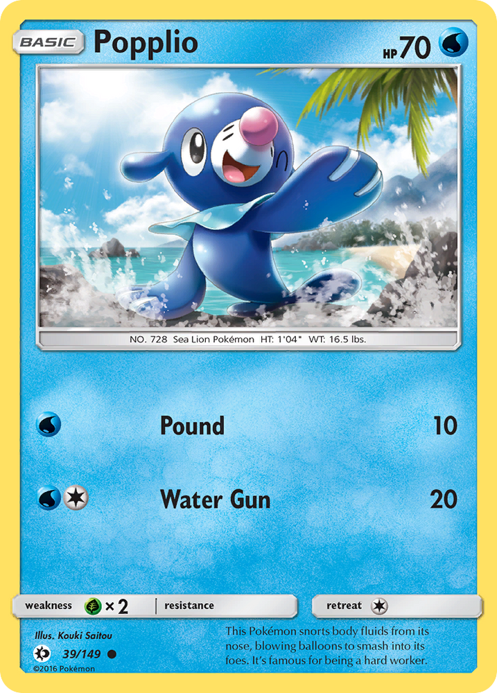 Popplio (39/149) [Sun & Moon: Base Set] Pokémon