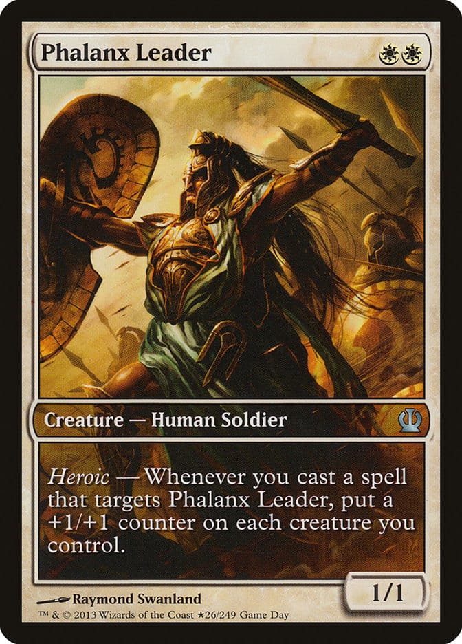 Phalanx Leader (Game Day) (Extended Art) [Theros Promos] Magic: The Gathering