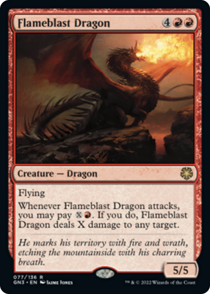 Flameblast Dragon [Game Night: Free-for-All] Magic: The Gathering