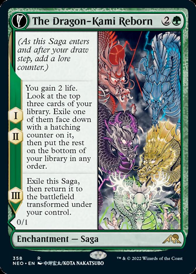 The Dragon-Kami Reborn // Dragon-Kami's Egg (Showcase Soft Glow) [Kamigawa: Neon Dynasty] Magic: The Gathering