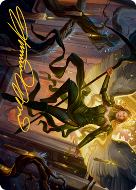Sigarda, Champion of Light Art Card (Gold-Stamped Signature) [Innistrad: Midnight Hunt Art Series] Magic: The Gathering