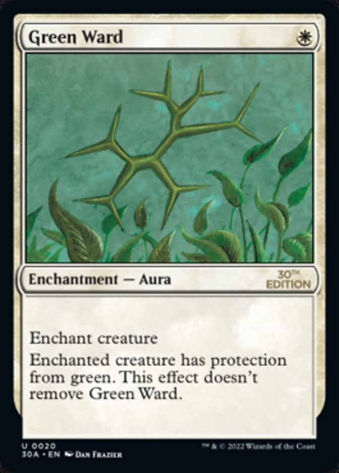 Green Ward [30th Anniversary Edition] Magic: The Gathering