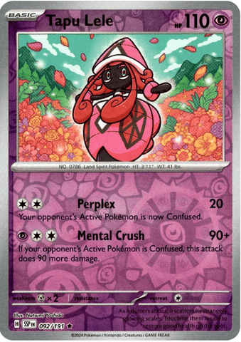 Tapu Lele (092/191) [Scarlet & Violet: Surging Sparks] - Pokemon Cards For Your TCG Needs!