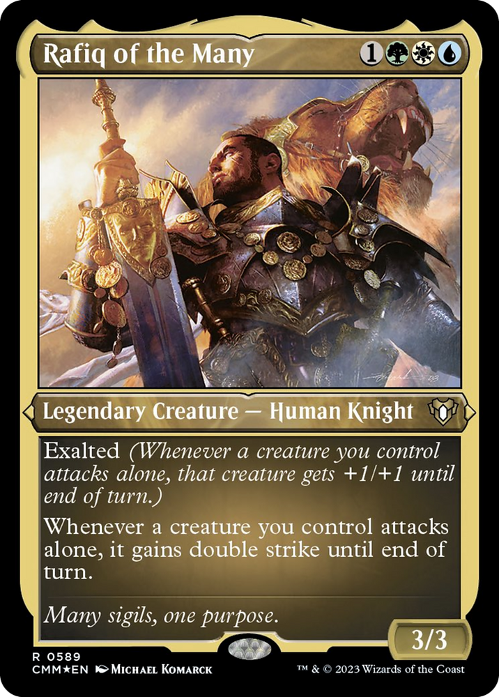 Rafiq of the Many (Foil Etched) [Commander Masters] Magic: The Gathering