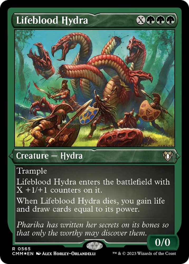 Lifeblood Hydra (Foil Etched) [Commander Masters] Magic: The Gathering