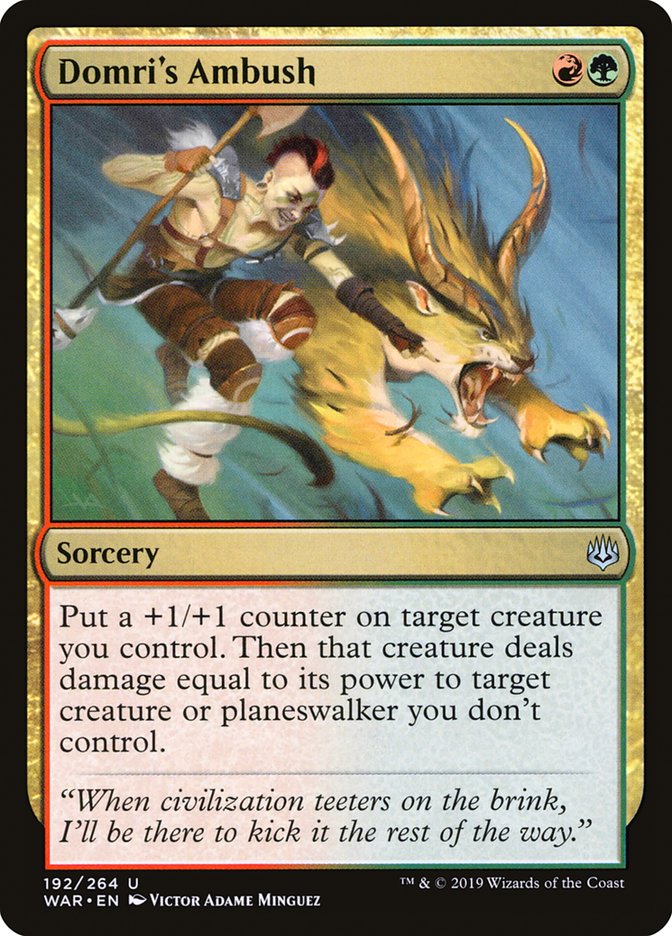 Domri's Ambush [War of the Spark] Magic: The Gathering