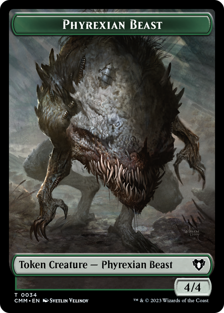 Phyrexian Beast Token [Commander Masters Tokens] Magic: The Gathering