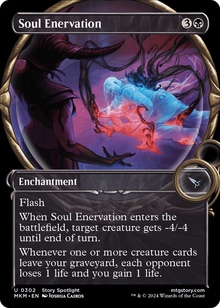 Soul Enervation (Showcase) [Murders at Karlov Manor] Magic: The Gathering