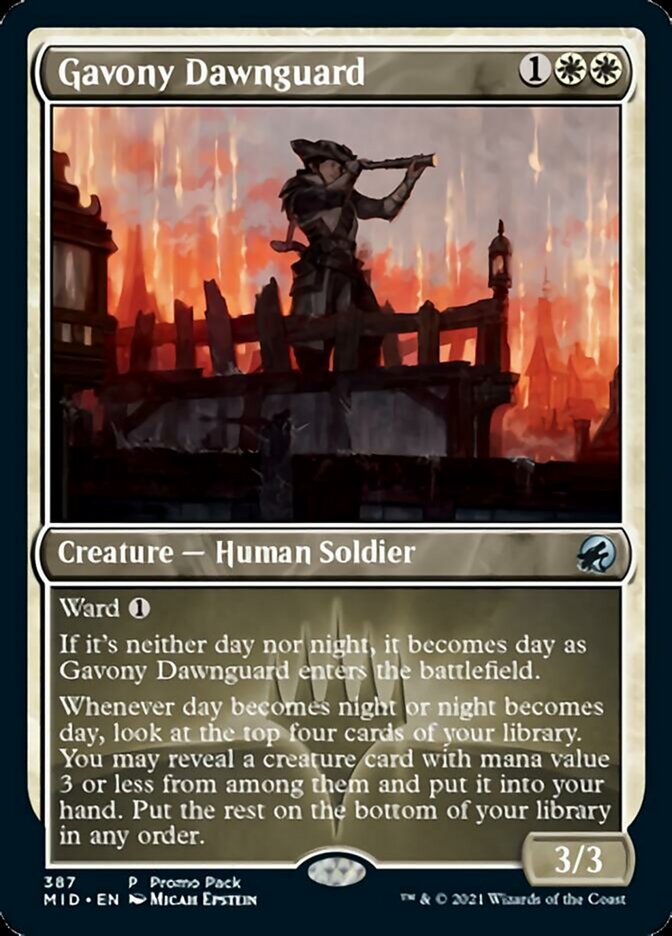 Gavony Dawnguard (Promo Pack) [Innistrad: Midnight Hunt Promos] Magic: The Gathering