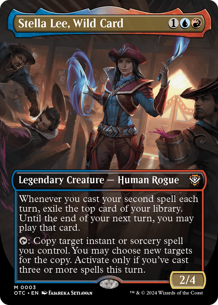 Stella Lee, Wild Card (Borderless) [Outlaws of Thunder Junction Commander] Magic: The Gathering