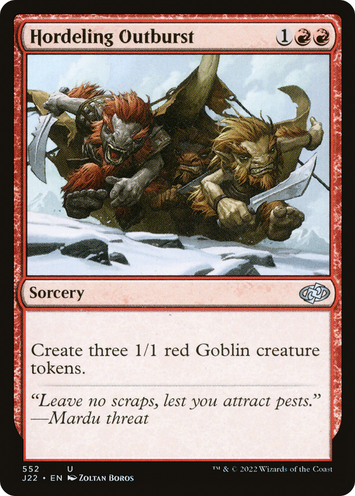 Hordeling Outburst [Jumpstart 2022] Magic: The Gathering