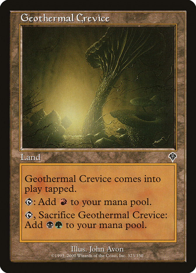 Geothermal Crevice [Invasion] Magic: The Gathering
