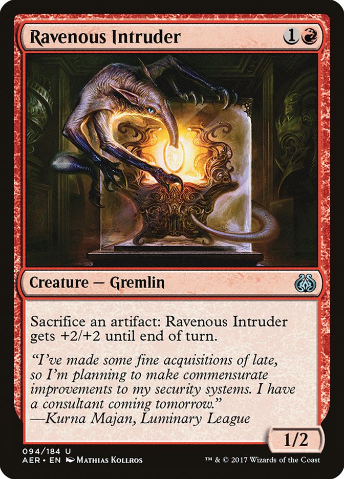 Ravenous Intruder [Aether Revolt] Magic: The Gathering