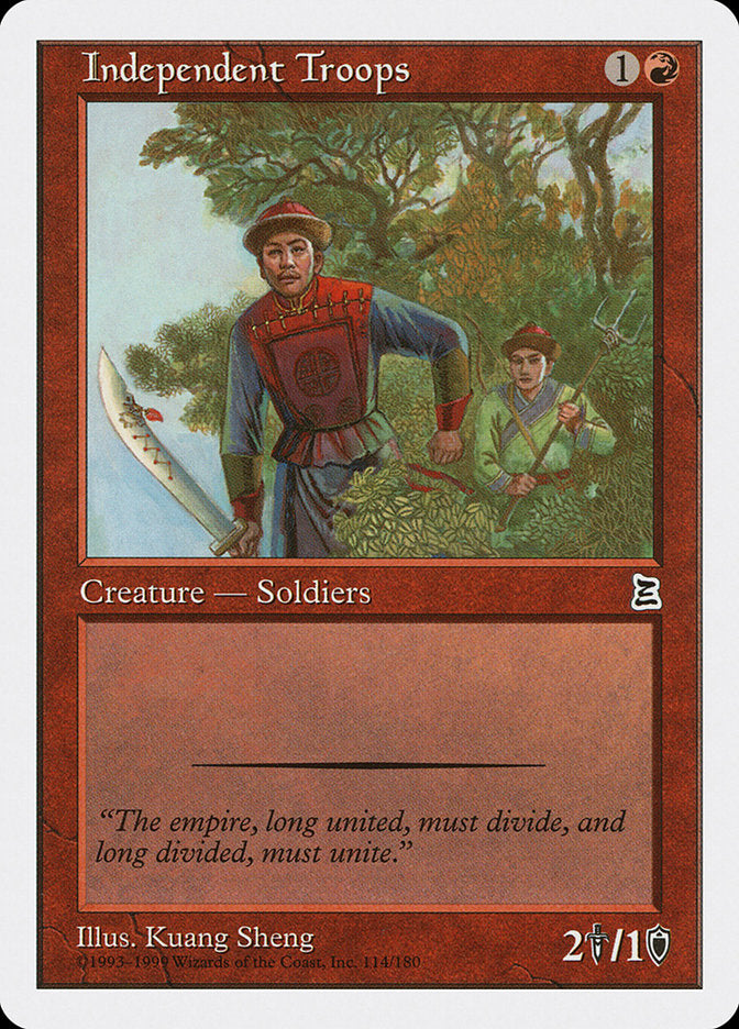 Independent Troops [Portal Three Kingdoms] Magic: The Gathering