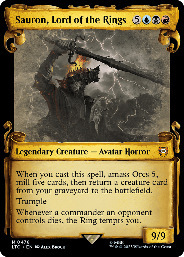Sauron, Lord of the Rings [The Lord of the Rings: Tales of Middle-Earth Commander Showcase Scrolls] Magic: The Gathering