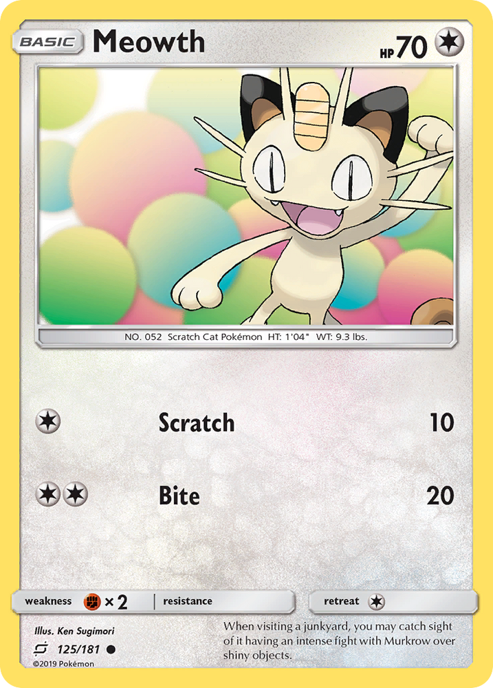Meowth (125/181) [Sun & Moon: Team Up] Pokémon