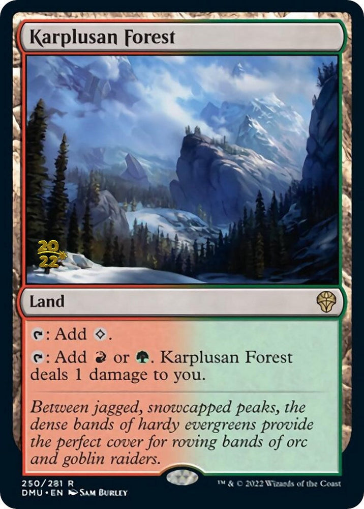 Karplusan Forest [Dominaria United Prerelease Promos] Magic: The Gathering