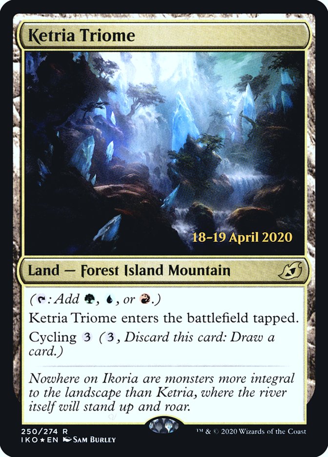 Ketria Triome [Ikoria: Lair of Behemoths Prerelease Promos] Magic: The Gathering
