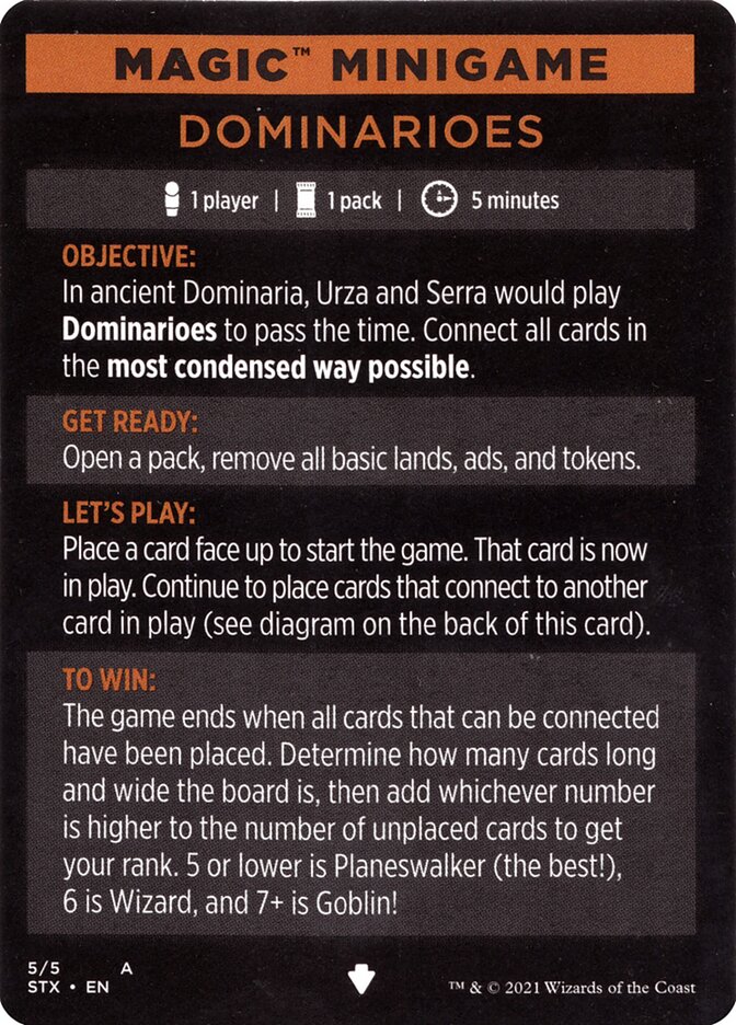 Dominarioes (Magic Minigame) [Strixhaven: School of Mages Minigame] Magic: The Gathering
