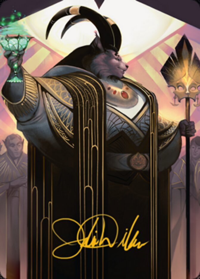 Jetmir, Nexus of Revels 2 Art Card (Gold-Stamped Signature) [Streets of New Capenna Art Series] Magic: The Gathering