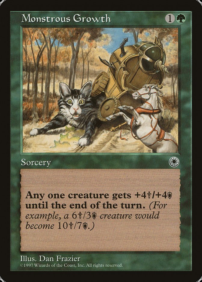 Monstrous Growth (No Flavor Text) [Portal] Magic: The Gathering