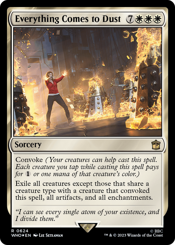 Everything Comes to Dust (Surge Foil) [Doctor Who] Magic: The Gathering