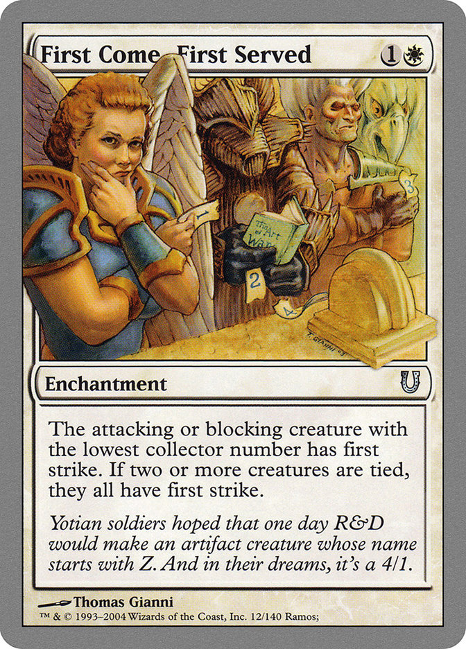 First Come, First Served [Unhinged] Magic: The Gathering