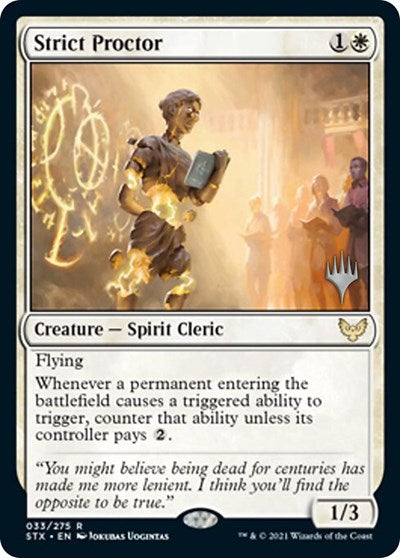 Strict Proctor (Promo Pack) [Strixhaven: School of Mages Promos] Magic: The Gathering