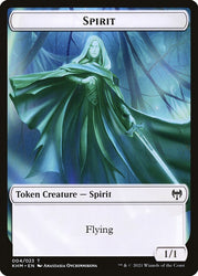 Bird // Spirit Double-Sided Token [Kaldheim Commander Tokens] Magic: The Gathering