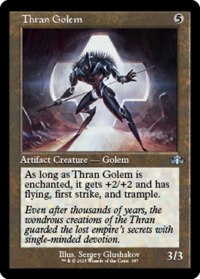 Thran Golem (Retro) [Dominaria Remastered] Magic: The Gathering