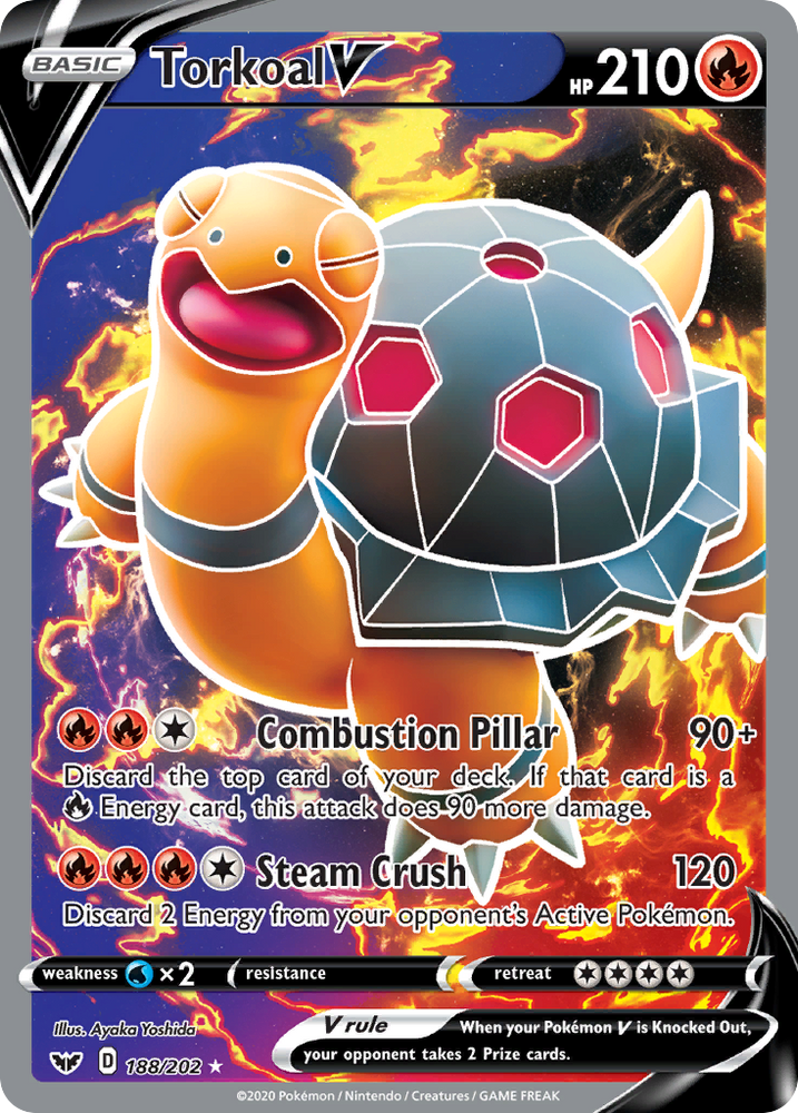 Torkoal V (188/202) [Sword & Shield: Base Set] Pokémon