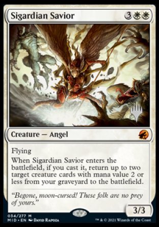Sigardian Savior (Promo Pack) [Innistrad: Midnight Hunt Promos] Magic: The Gathering