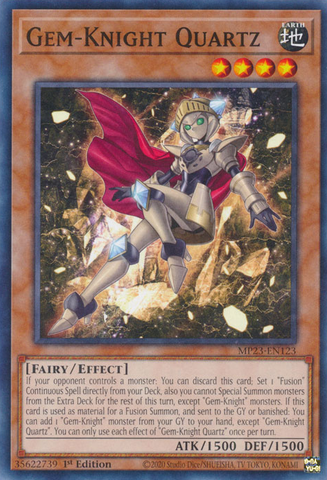 Gem-Knight Quartz [MP23-EN123] Common - Yugioh Cards For Your TCG Needs!