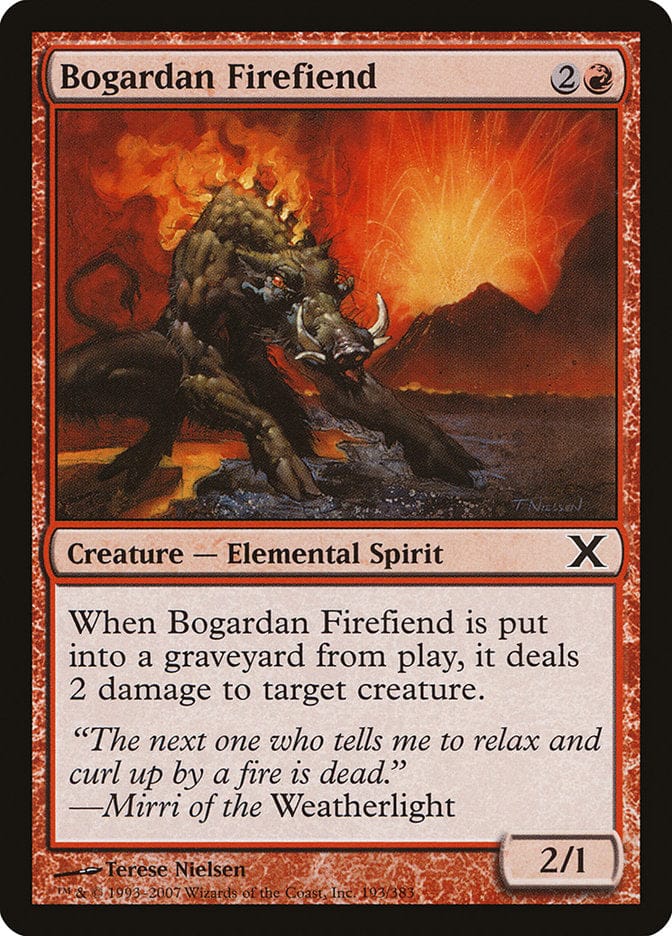 Bogardan Firefiend [Tenth Edition] Magic: The Gathering