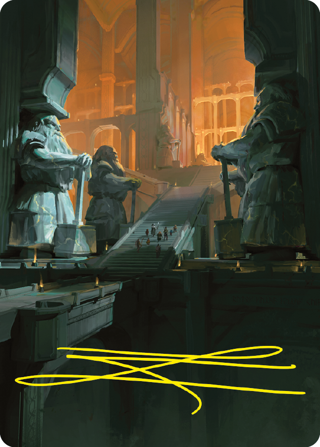 Mines of Moria Art Card (Gold-Stamped Signature) [The Lord of the Rings: Tales of Middle-earth Art Series] Magic: The Gathering