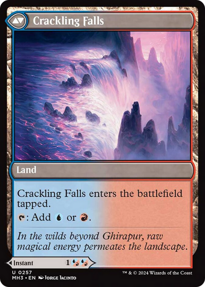 Rush of Inspiration // Crackling Falls [Modern Horizons 3] Magic: The Gathering