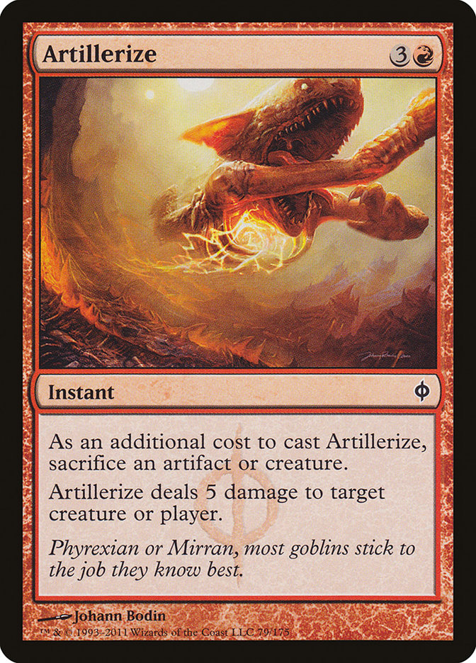 Artillerize [New Phyrexia] Magic: The Gathering