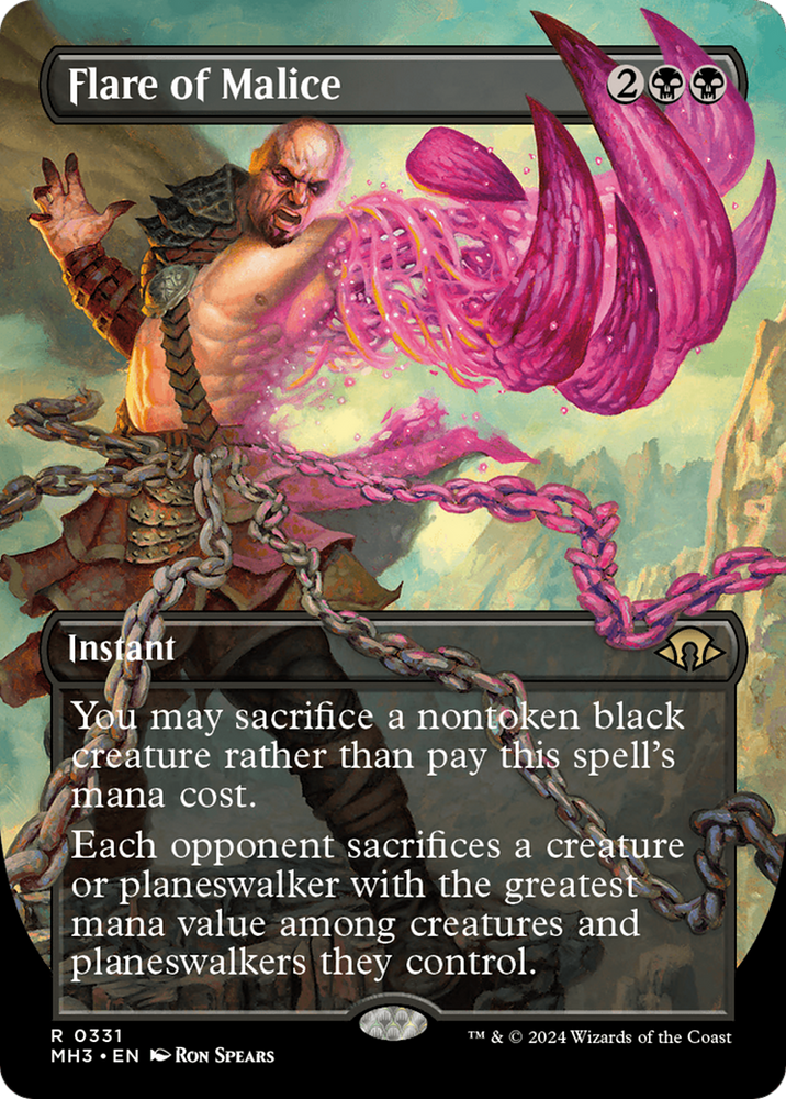 Flare of Malice (Borderless) [Modern Horizons 3] Magic: The Gathering