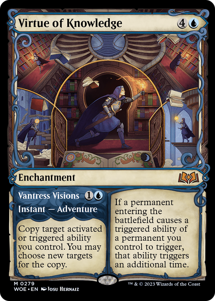 Virtue of Knowledge // Vantress Visions (Showcase) [Wilds of Eldraine] Magic: The Gathering