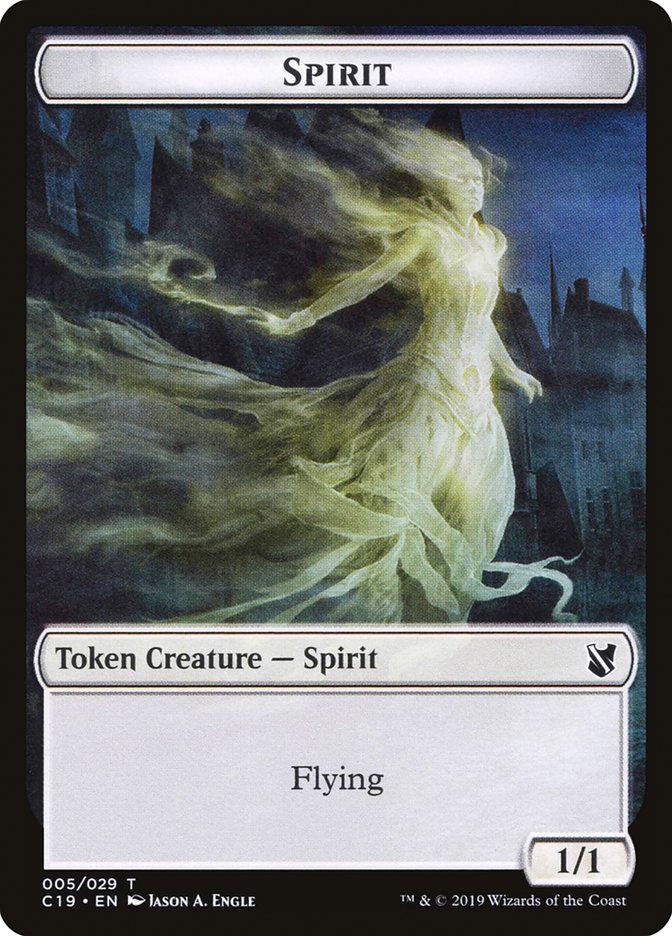 Spirit Token [Commander 2019 Tokens] Magic: The Gathering
