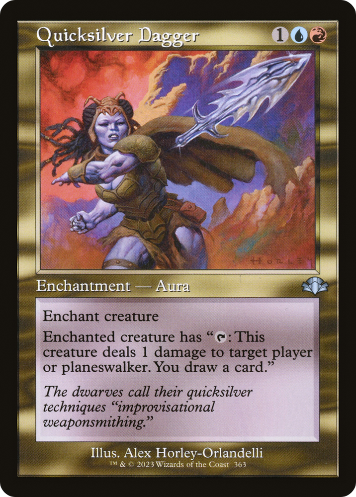 Quicksilver Dagger (Retro) [Dominaria Remastered] Magic: The Gathering