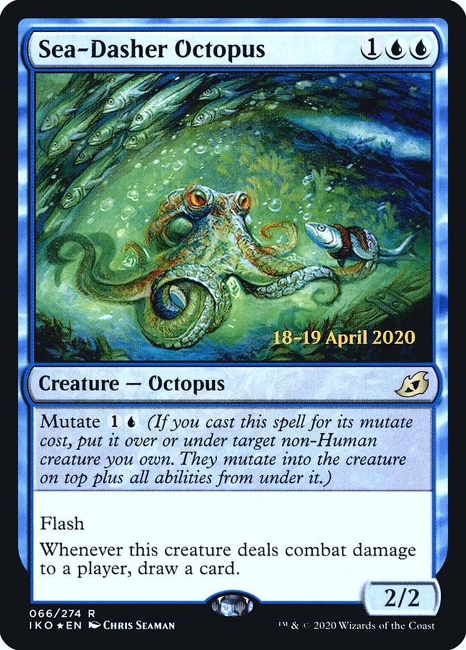 Sea-Dasher Octopus [Ikoria: Lair of Behemoths Prerelease Promos] Magic: The Gathering