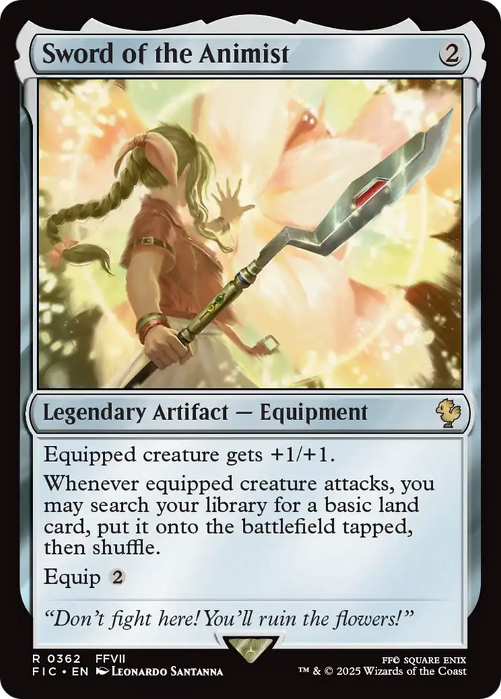 Sword of the Animist [FINAL FANTASY Commander] Magic: The Gathering