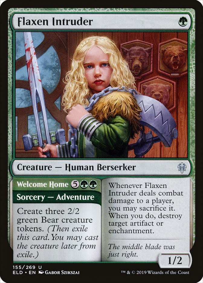 Flaxen Intruder // Welcome Home [Throne of Eldraine] Magic: The Gathering